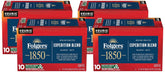 1850 by Folgers Pioneer Blend Medium Roast Coffee, 10 Keurig K-Cup Pods (Pack of 4)