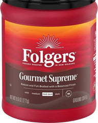 Folgers Gourmet Supreme Ground Coffee, 9.6 Ounce Canisters