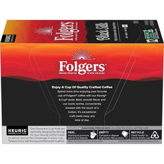 Folgers Black Silk Dark Roast Coffee, 12 Keurig K-Cup Pods