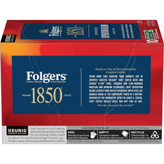 Folgers 1850 Expedition Blend Medium Roast Coffee, 60 Keurig K-Cup Pods (Pack of 2)