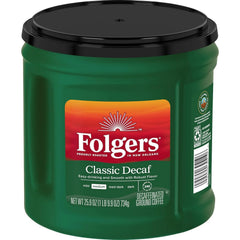 Folgers Classic Decaf Medium Roast Ground Coffee, 25.9 Ounces (Pack of 6)