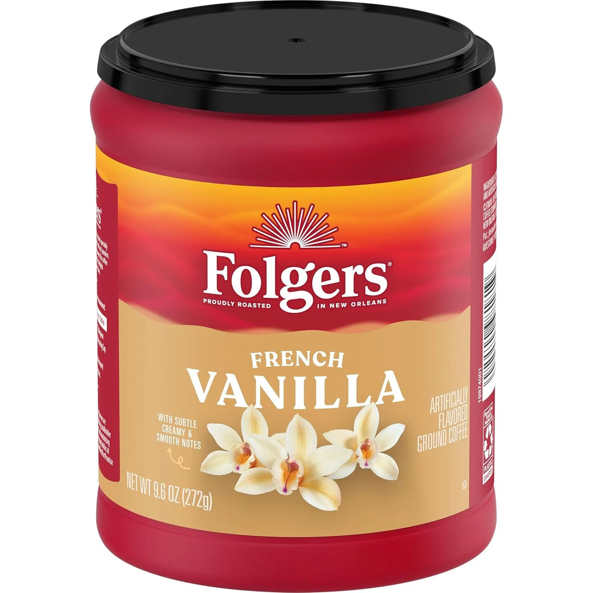 Folgers French Vanilla Flavored Ground Coffee, 9.6 Ounce