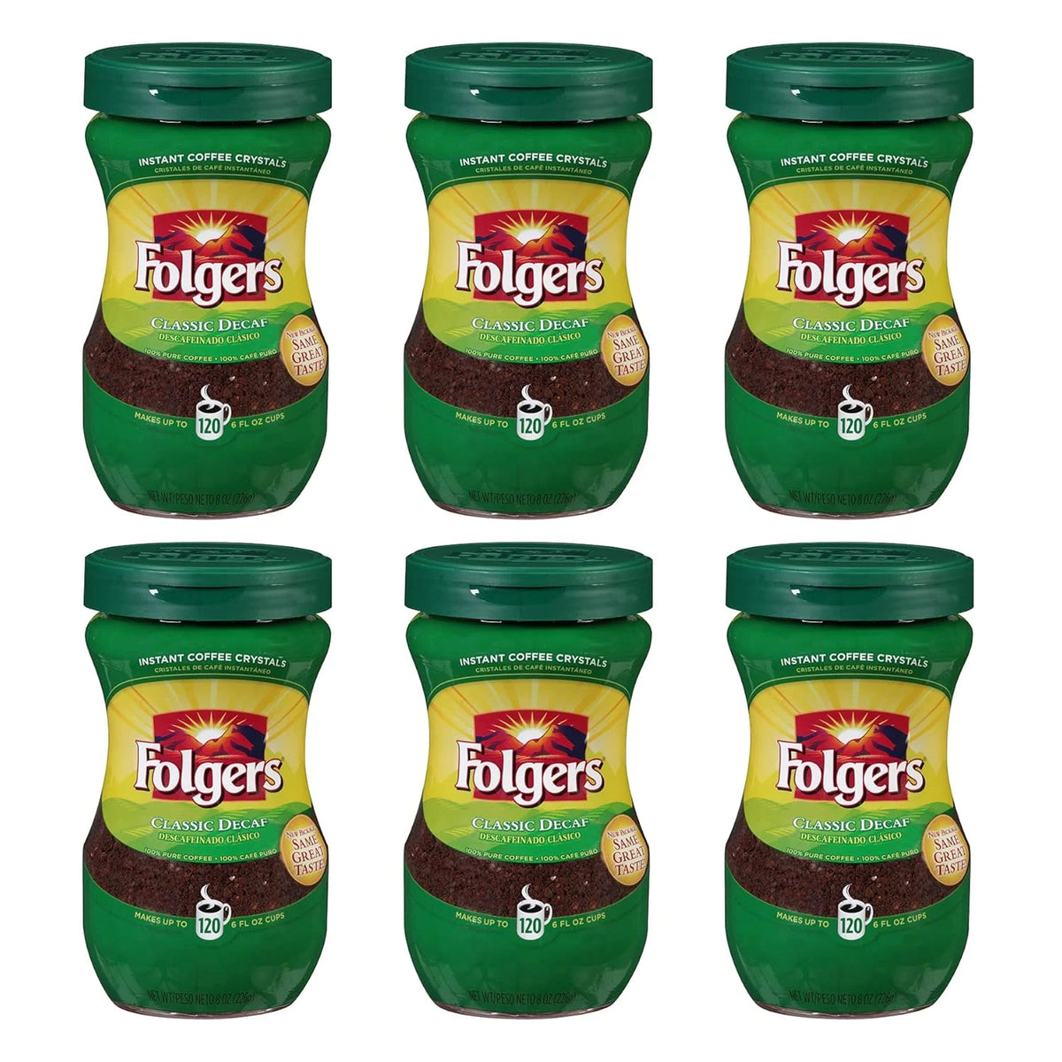 Folgers Folgers House Blend Medium Roast Ground Coffee, Decaf Instant, 10.3 Oz